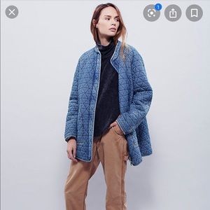 Free People Chambray Quilted Jacket